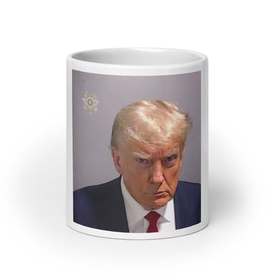 Trump Mugshot - White glossy mug