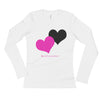 Pink Heart - Ladies' Long Sleeve T-Shirt - Bella & Canvas
