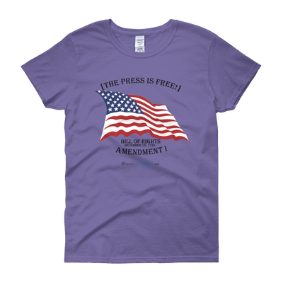 The Press is Free - Gildan Ladies Cotton Tee - Women's short sleeve T-shirt