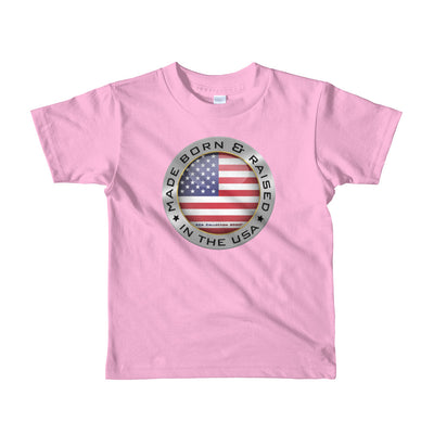 Made Born and Raised in the USA - Short sleeve kids t-shirt