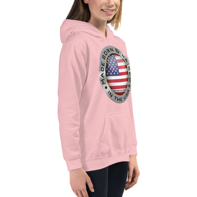Made Born and Raised in the USA - Kids Hoodie
