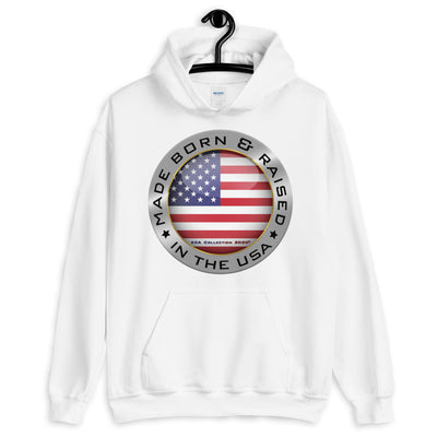 Made Born and Raised in the USA - Hooded Sweatshirt