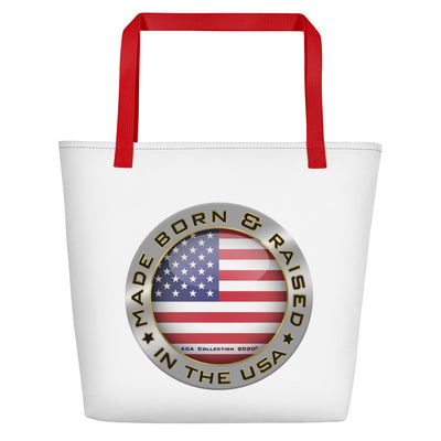 Made Born and Raised in the USA - Beach Bag