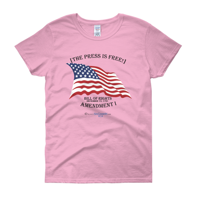 The Press is Free - Gildan Ladies Cotton Tee - Women's short sleeve T-shirt